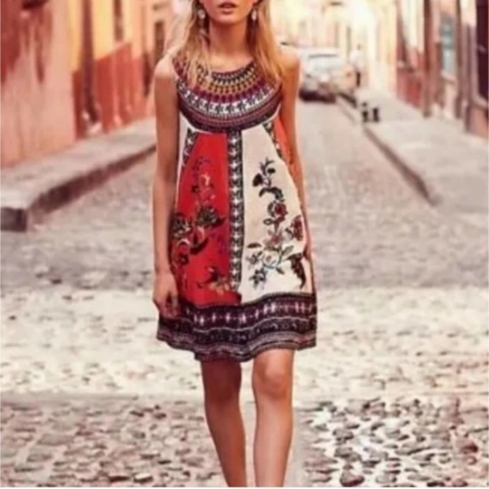Maeve Anthropologie Cirque swing dress